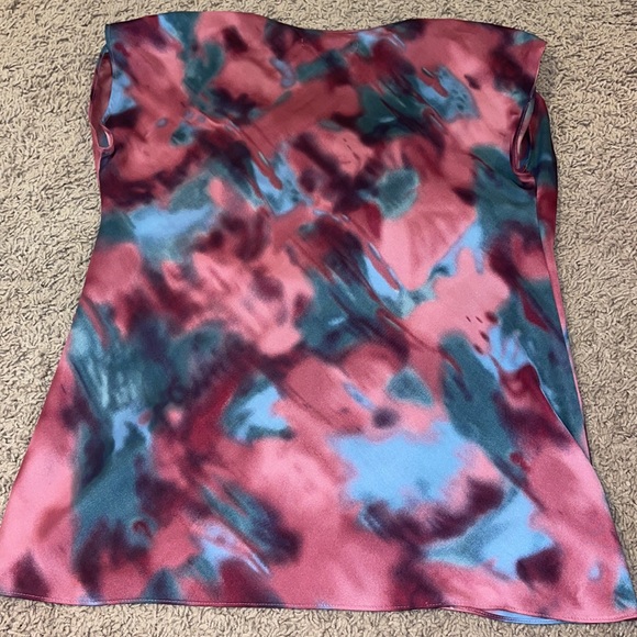 Calvin Klein Jeans Silk Watercolor Pattern Blouse - Picture 6 of 6